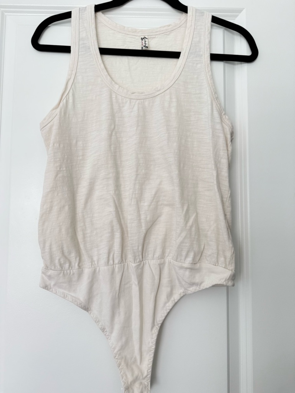 Free People Soft Cream Scoop Neck Tank Bodysuit